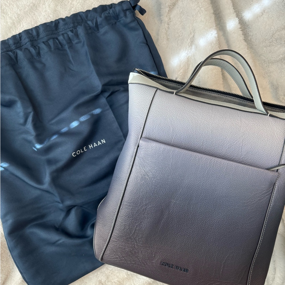 Cole Haan blue Grand Ambition backpack purse